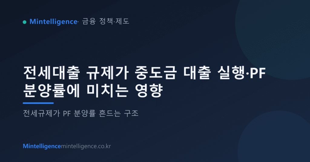 전세대출 규제가 중도금 대출 실행·PF 분양률에 미치는 영향 대표 이미지